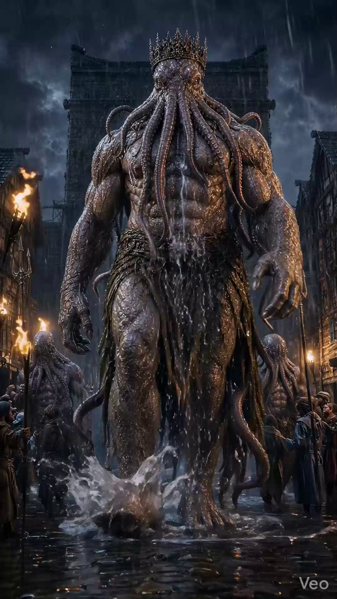 The Octopus King Enters the Flooded Harbor Village cover