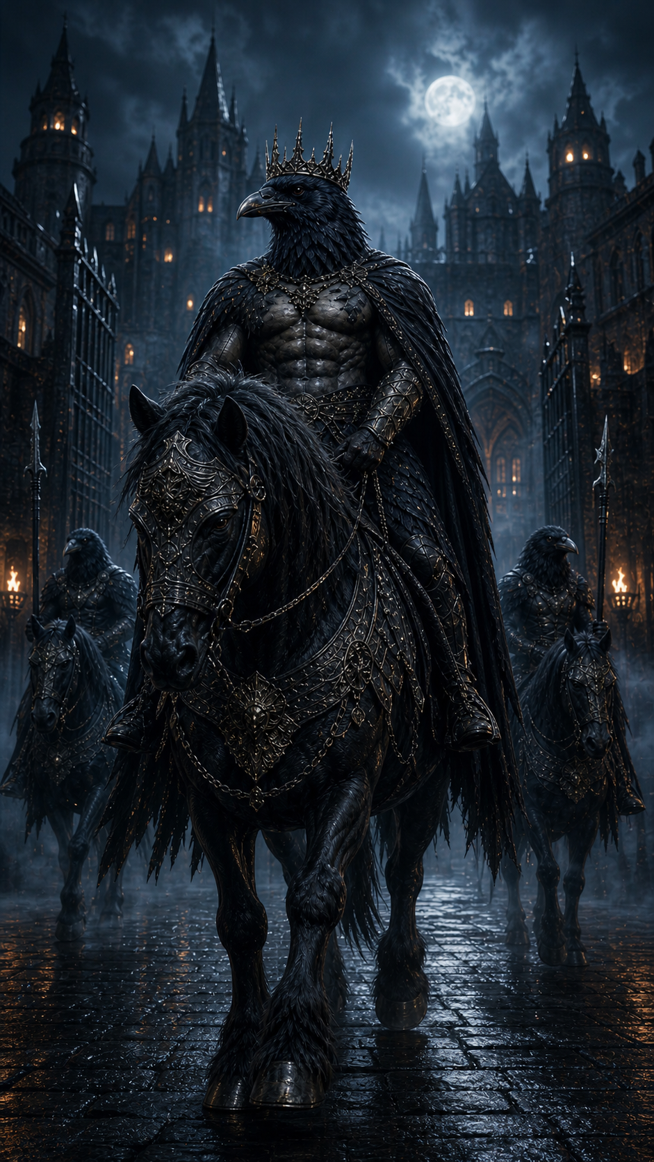 The Raven King Rides Through the Black Iron Gates supporting artwork