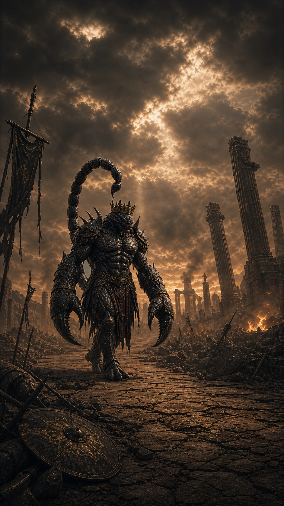 The Scorpion King Walks Through Karath supporting artwork